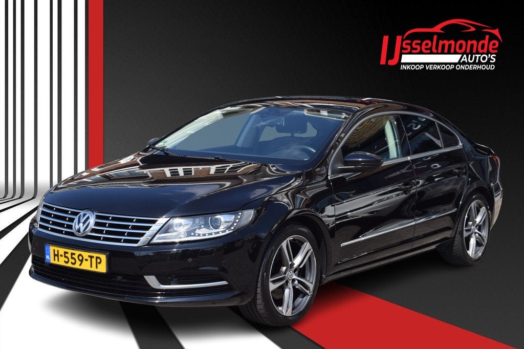 Volkswagen Passat CC 1.8 TSI Automaat PDC Xenon Leer Navi, Auto's, Volkswagen, Euro 5, 4 cilinders, Zwart, Sedan