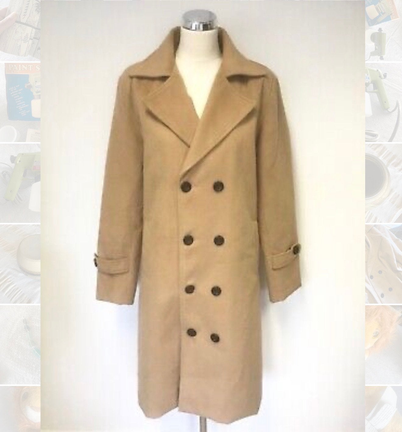 Podom Jas NIEUW M Beige Camel Bruin Dubbel knoop 4 seizoens, Maat 38/40 (M), Beige, G, Nieuw