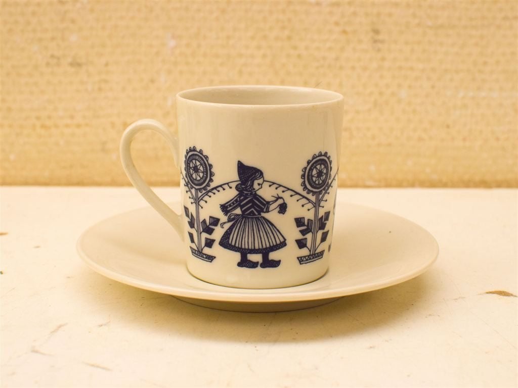 Vintage Boekenrek met Seltmann Weiden servies 51596, Ophalen of Verzenden, Gebruikt, Aardewerk, Bord(en)