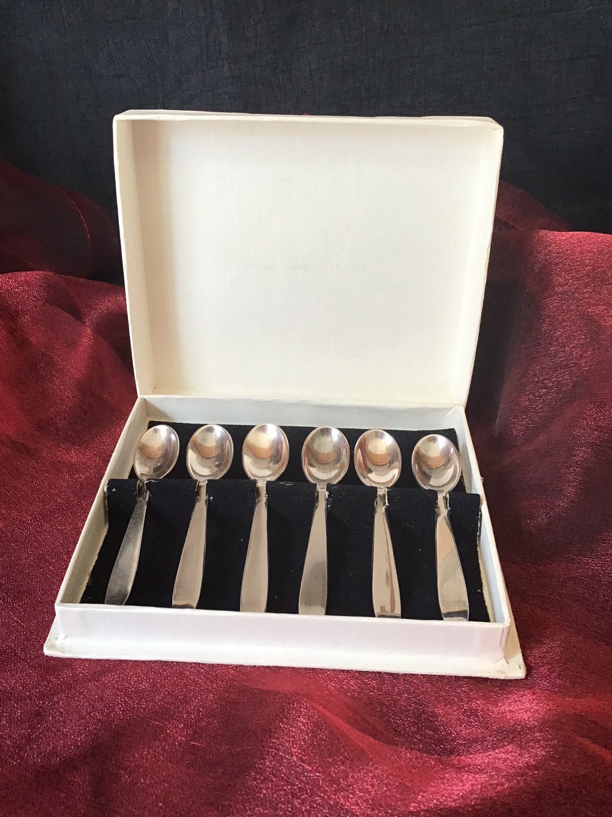 6 Verzilverde dessert/ koffielepeltjes N 100, Ophalen of Verzenden