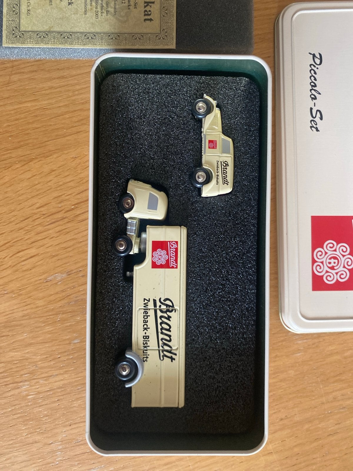 Schuco Piccolo Mercedes "Brandt Biscuits" Speciale Editie, Ophalen of Verzenden, Zo goed als nieuw