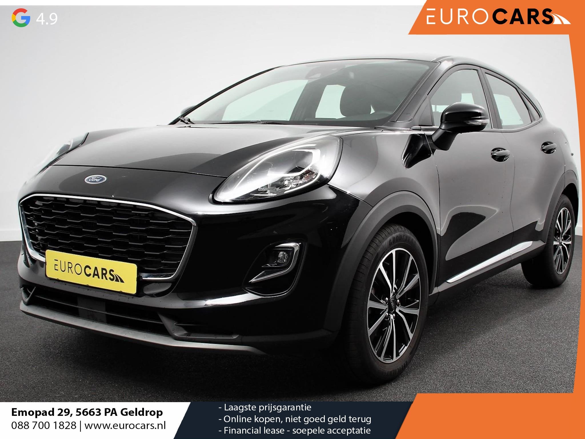 Ford Puma 1.0 EcoBoost Hybrid Titanium Navigatie Climate Con, Voorwielaandrijving, Euro 6, Traction-control, Zwart