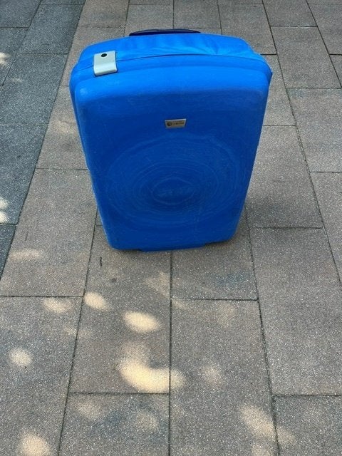 Carlton rolkoffer blauw, Wieltjes, Gebruikt, Hard kunststof, 45 tot 55 cm