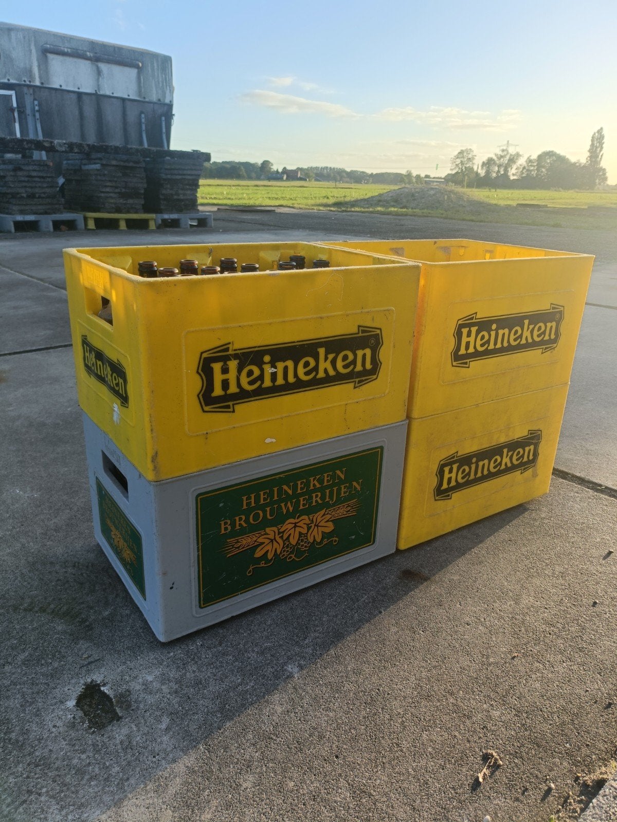 Vintage Heineken Bierkratten (1988-1992), Ophalen, Gebruikt