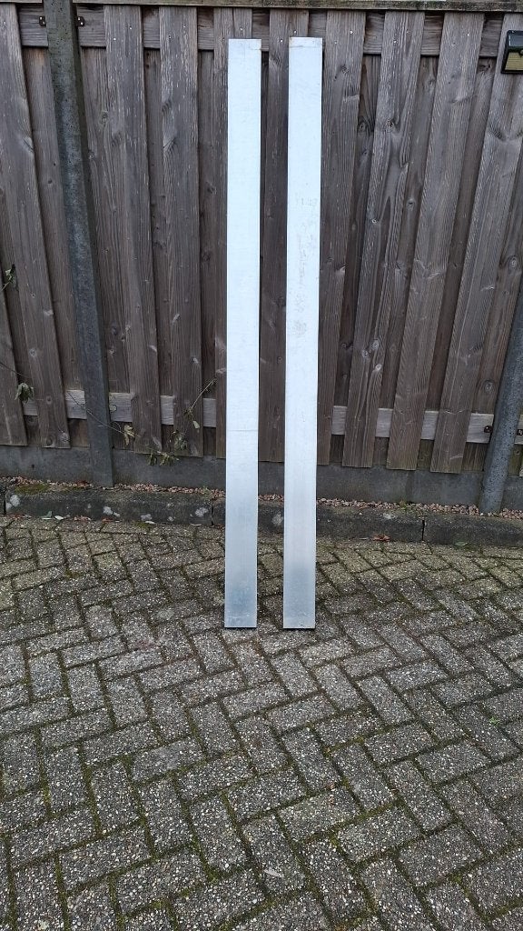 Aluminium kokers L 2160 mm B 120 mm Hoogte 30 mm Dikte 3 mm, Doe-het-zelf en Verbouw, Metalen, Ophalen, Zo goed als nieuw, Aluminium