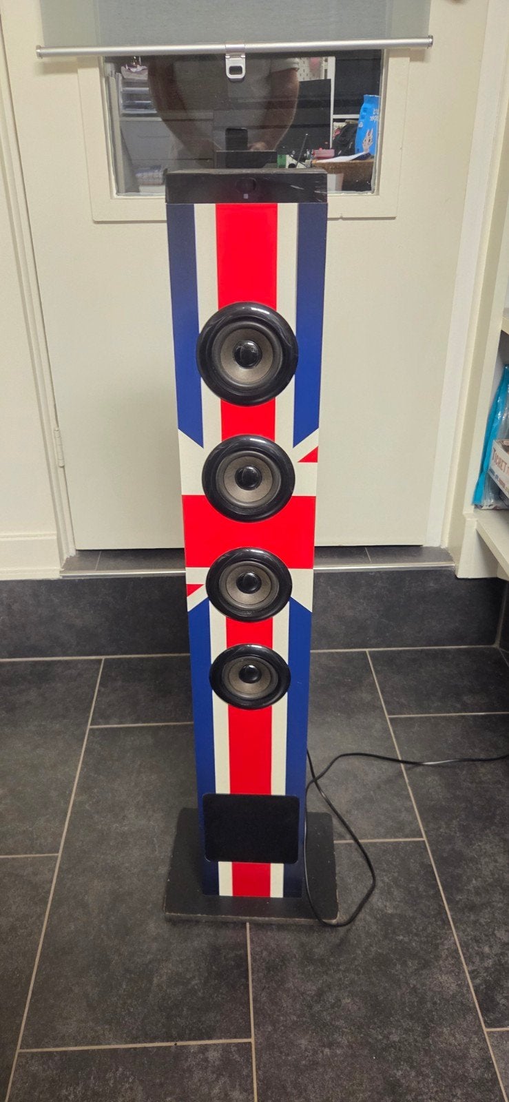 Muse M-1200 BTK Bluetooth Speaker met Union Jack design, Overige merken, Vloerstaande luidspreker, Gebruikt, Ophalen of Verzenden