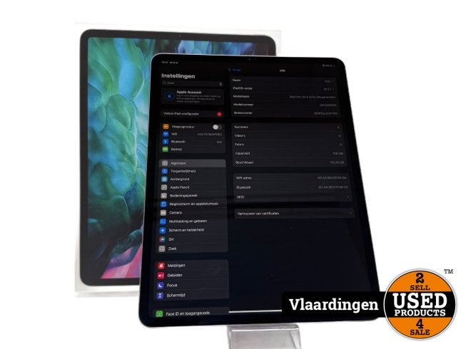 Ipad Pro 4e Gen 12,9 Inch 128GB | Met Garantie, Computers en Software, Apple iPads, Apple, Zo goed als nieuw, Support@apple.com