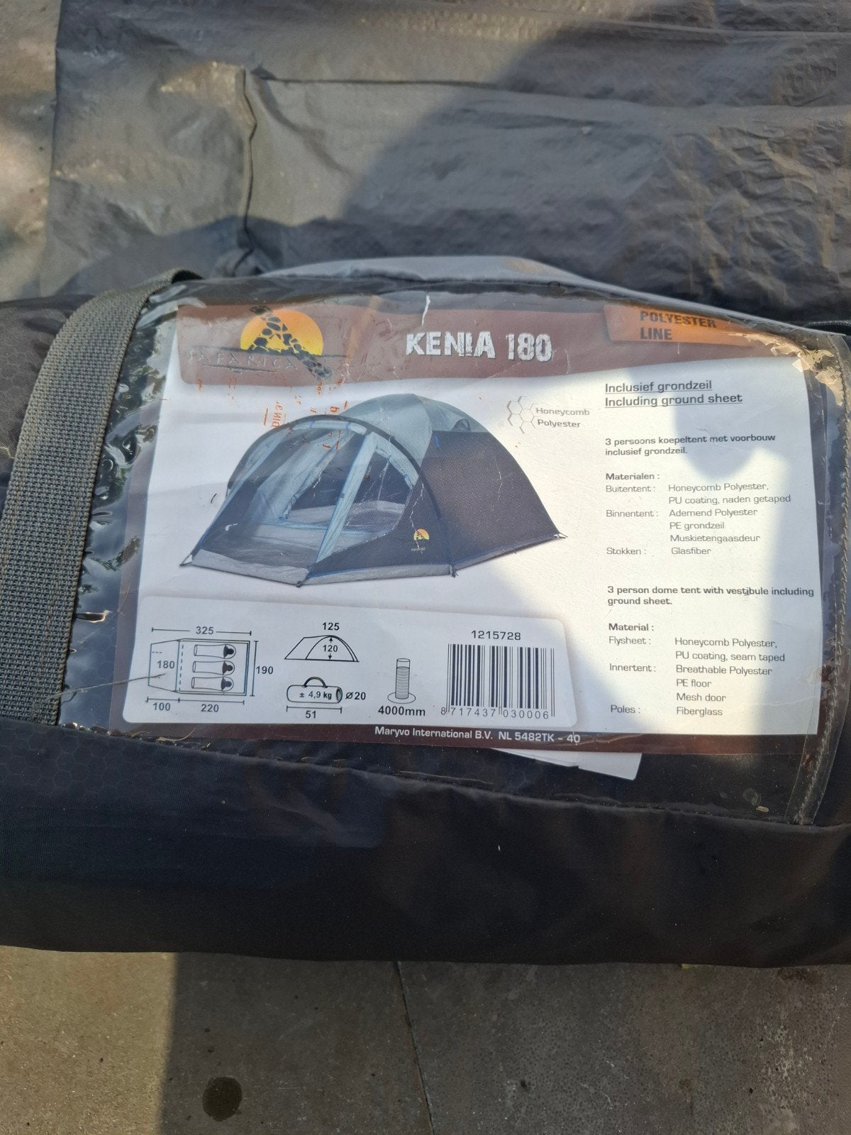 safarica 3 persoons tent, Caravans en Kamperen, Tenten, Ophalen of Verzenden, Zo goed als nieuw, Tot en met 3