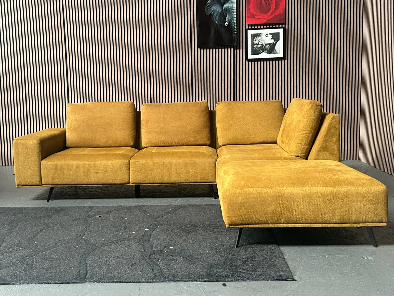 GRATIS LEVERING Prominent Hoekbank Geel 275X230 GEREINIGD
