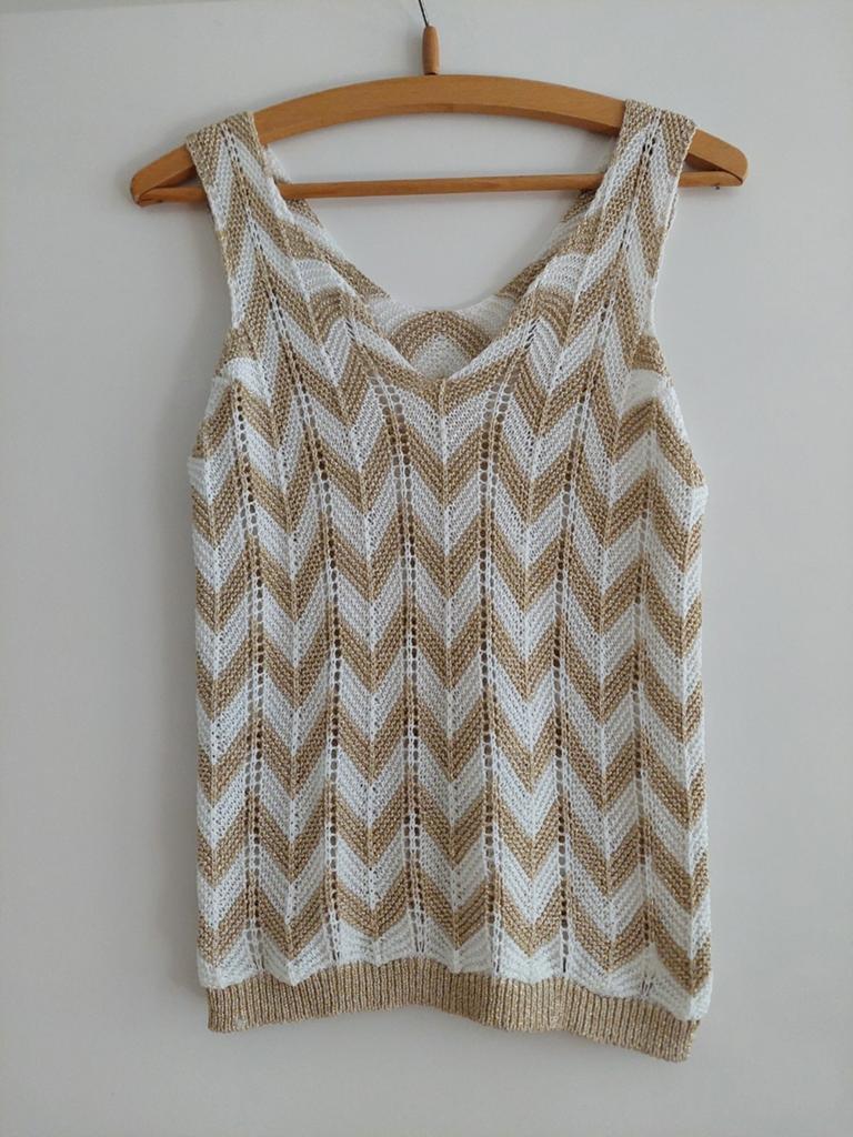 Top wit, goud maat m, Kleding | Dames, Tops, Maat 38/40 (M), Wit, Ophalen of Verzenden, Zo goed als nieuw