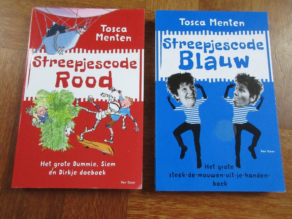 2 x DOEboek Streepjescode Rood + Blauw, Ophalen of Verzenden, Zo goed als nieuw, Fictie algemeen
