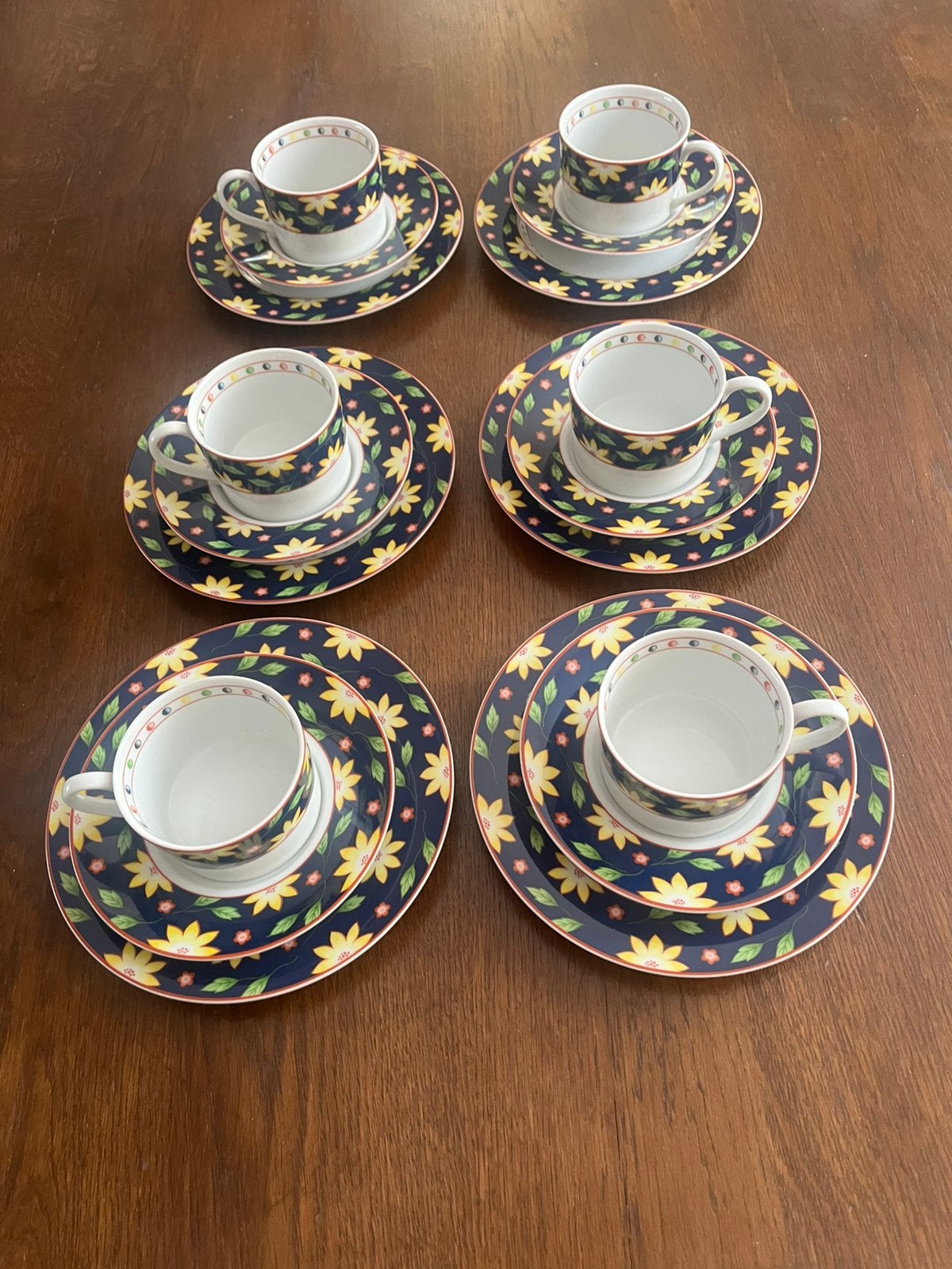 Taitù servies Primavera 1986 zes personen., Ophalen of Verzenden