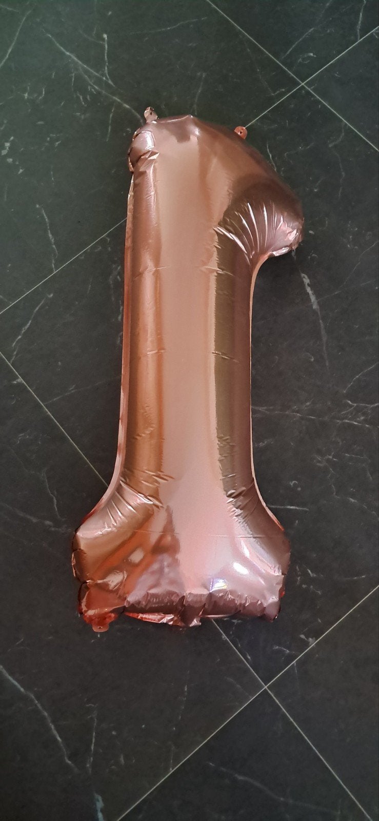 cijfer ballon 1 oud roze 85 cm hoog, Hobby en Vrije tijd, Ophalen, Zo goed als nieuw, Versiering