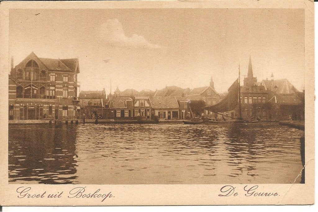 Oude Ansichtkaart Boskoop De Gouwe  Nauta kaart A1573, Ophalen of Verzenden, Voor 1920, Gelopen, Zuid-Holland