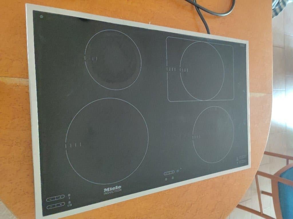 miele inductieplaat KM 5955, 81 cm breed, Ophalen, 4 kookzones, Zo goed als nieuw, Energieklasse A of zuiniger