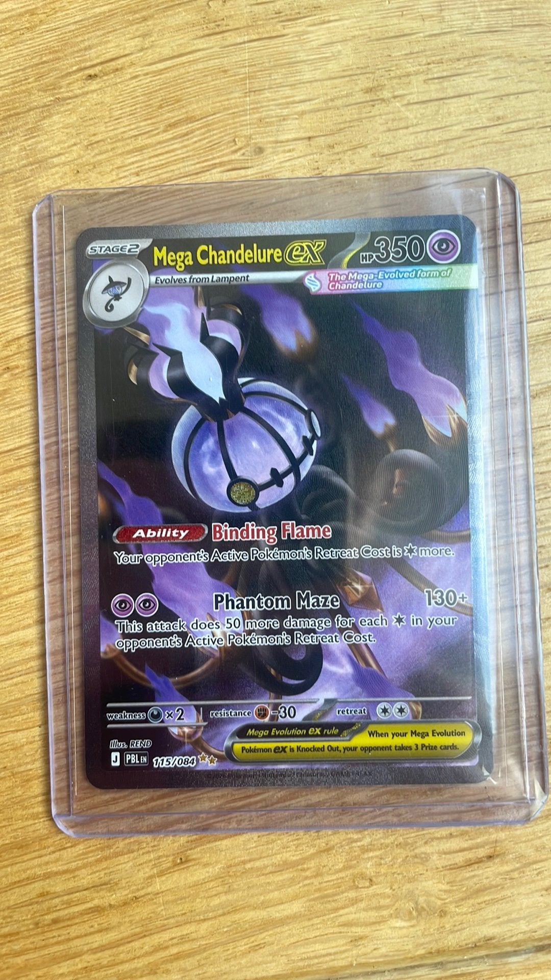 Mega Chandelure EX 115/084, Ophalen of Verzenden, Zo goed als nieuw, Losse kaart