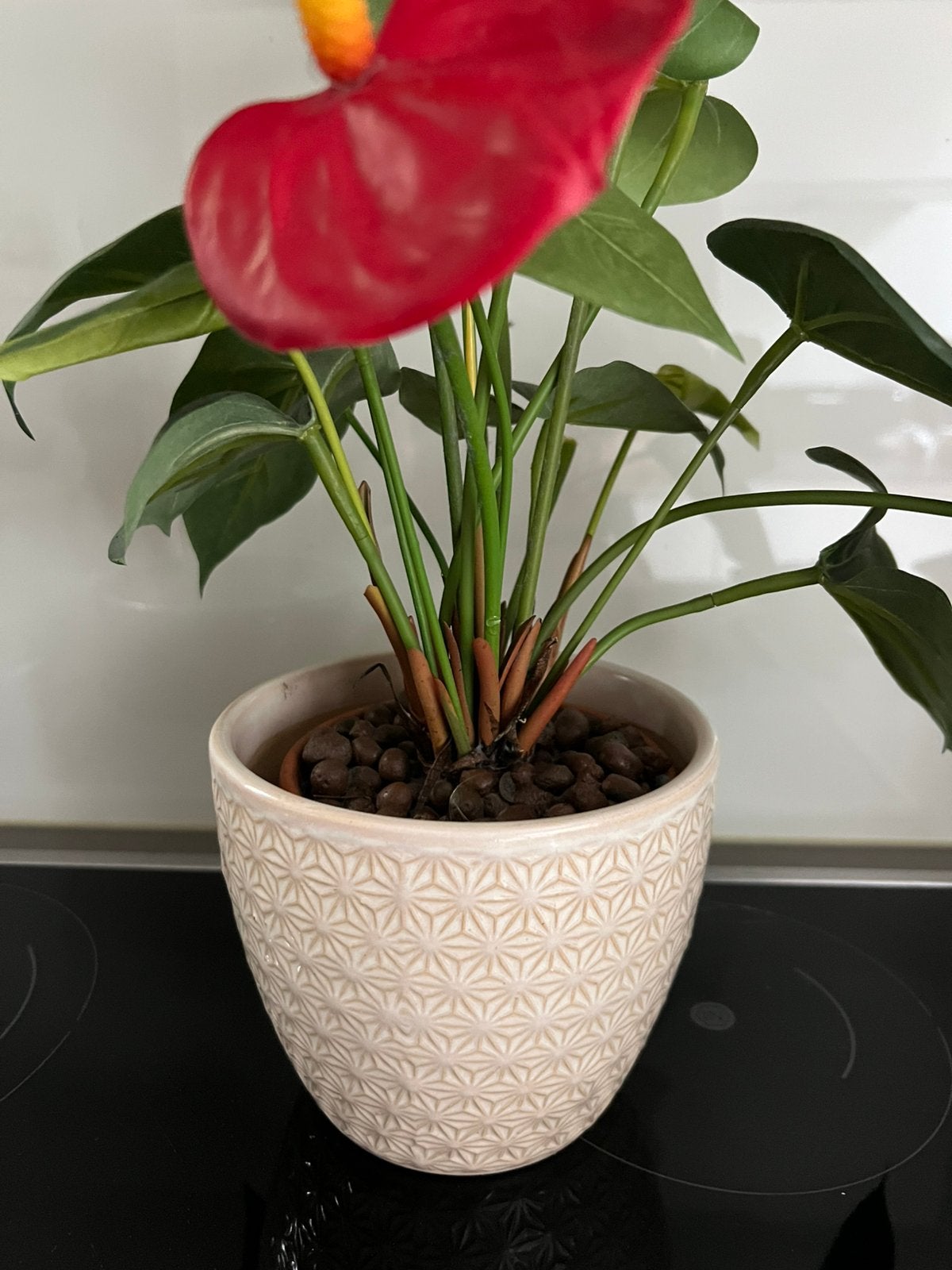 Mooie kunstplant met pot ongeveer 45cm hoog, Ophalen of Verzenden, Zo goed als nieuw