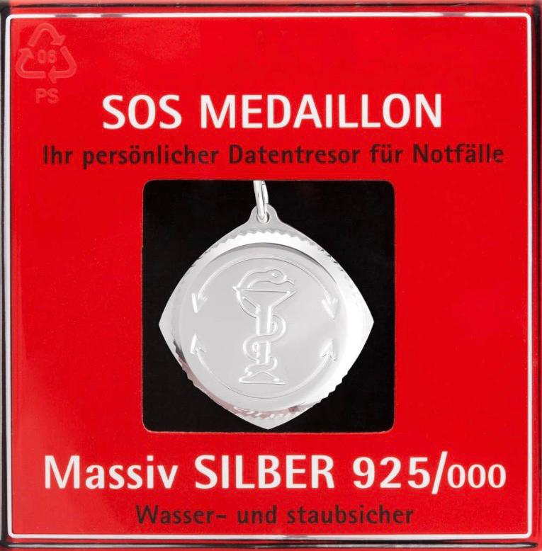 SOS medallion massief zilver 22mm nieuw!!!!, Ophalen of Verzenden, Nieuw, Zilver