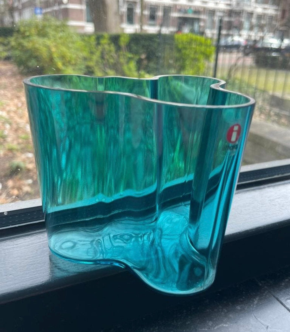 Iittala Alvar Aalto tafelvaasje 9,5cm zeeblauw, Ophalen of Verzenden