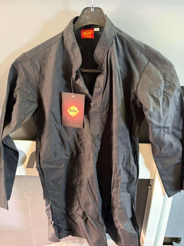 Zwarte tuniek / kurta (Elite India), Ophalen of Verzenden, Zo goed als nieuw, Zwart