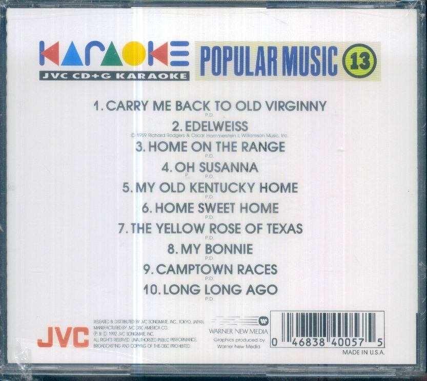cd van Karaoke Popular Music 13 [ jvc CD+G], Verzenden, Zo goed als nieuw