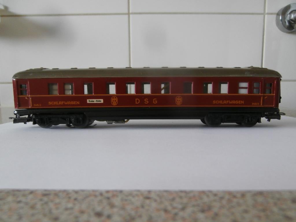 Marklin Slaapwagon DSG met verlichting, Hobby en Vrije tijd, Modeltreinen | H0, Wisselstroom, Wagon, Ophalen of Verzenden, Zo goed als nieuw