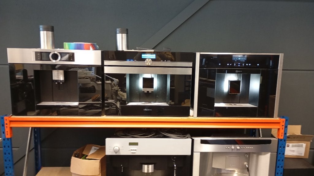 - Siemens,Bosch en Neff Inbouw Koffiemachines - REFURBISHED, Ophalen, Afneembaar waterreservoir, 10 kopjes of meer, Gemalen koffie