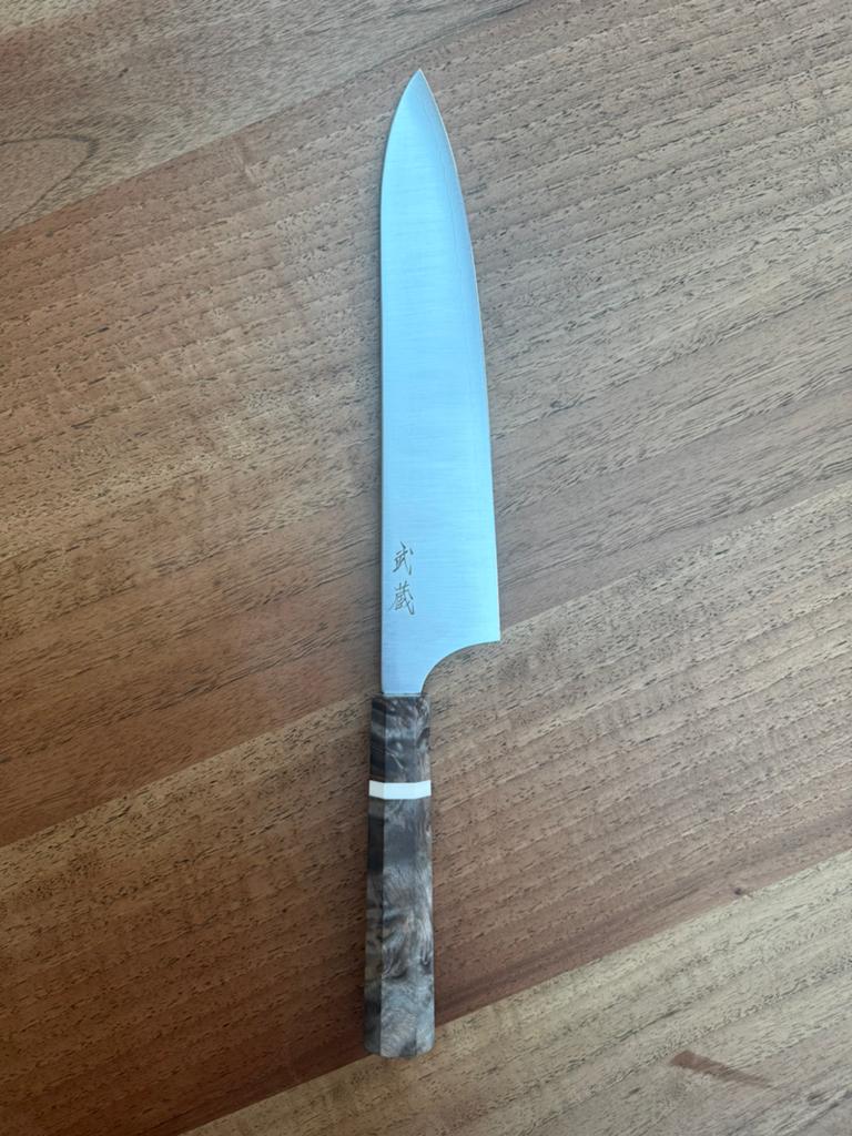 Japans Mes - Musashi Hamono Gyuto 240mm Nieuw in verpakking!, Huis en Inrichting, Keuken | Bestek, Nieuw, Ophalen of Verzenden