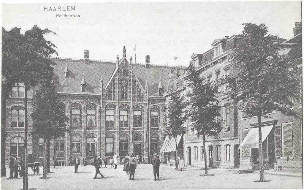 AK Haarlem - Postkantoor, reprint  Reprint Knoop Haren, Verzamelen, Ansichtkaarten | Nederland, Verzenden, 1960 tot 1980, Ongelopen