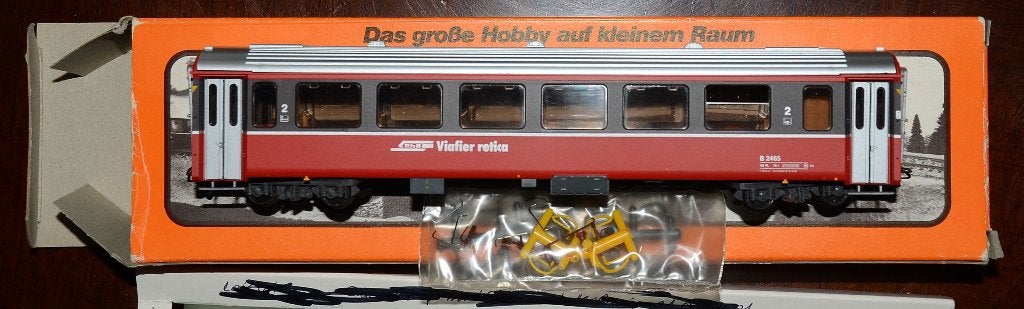 Bemo 3282 105 RhB EW III B 2465 Bernina Expres rijtuig H0m, Overige merken, Gelijkstroom, Wagon, Ophalen of Verzenden