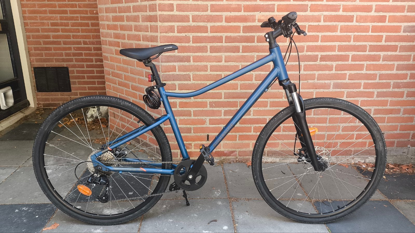 B'twin Riverside 500 - Zeer goed onderhouden hybride fiets, Ophalen, Vering, 49 tot 53 cm, Schijfrem