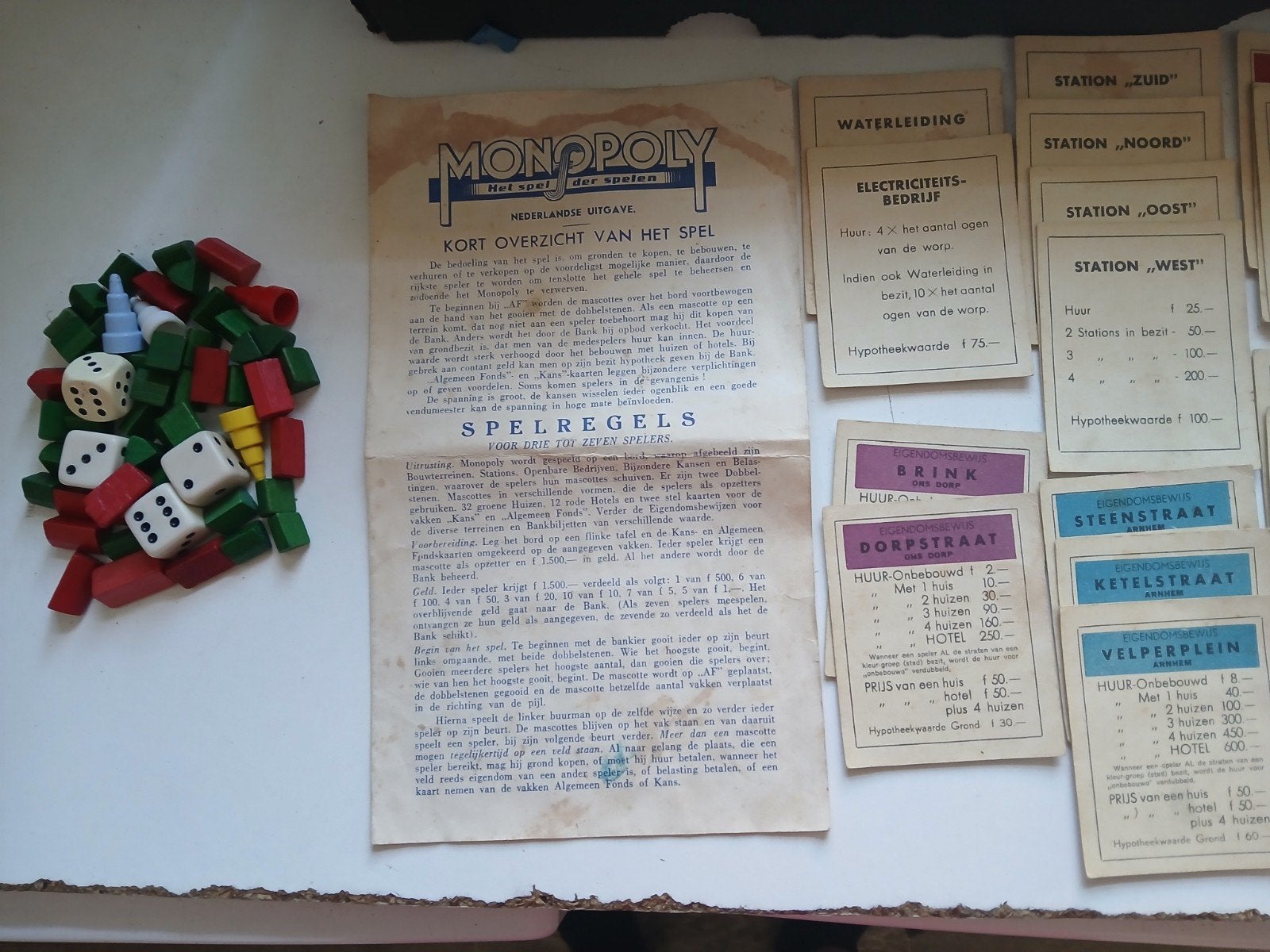 Oud Monopoly spel., Hobby en Vrije tijd, Gezelschapsspellen | Bordspellen, Ophalen of Verzenden