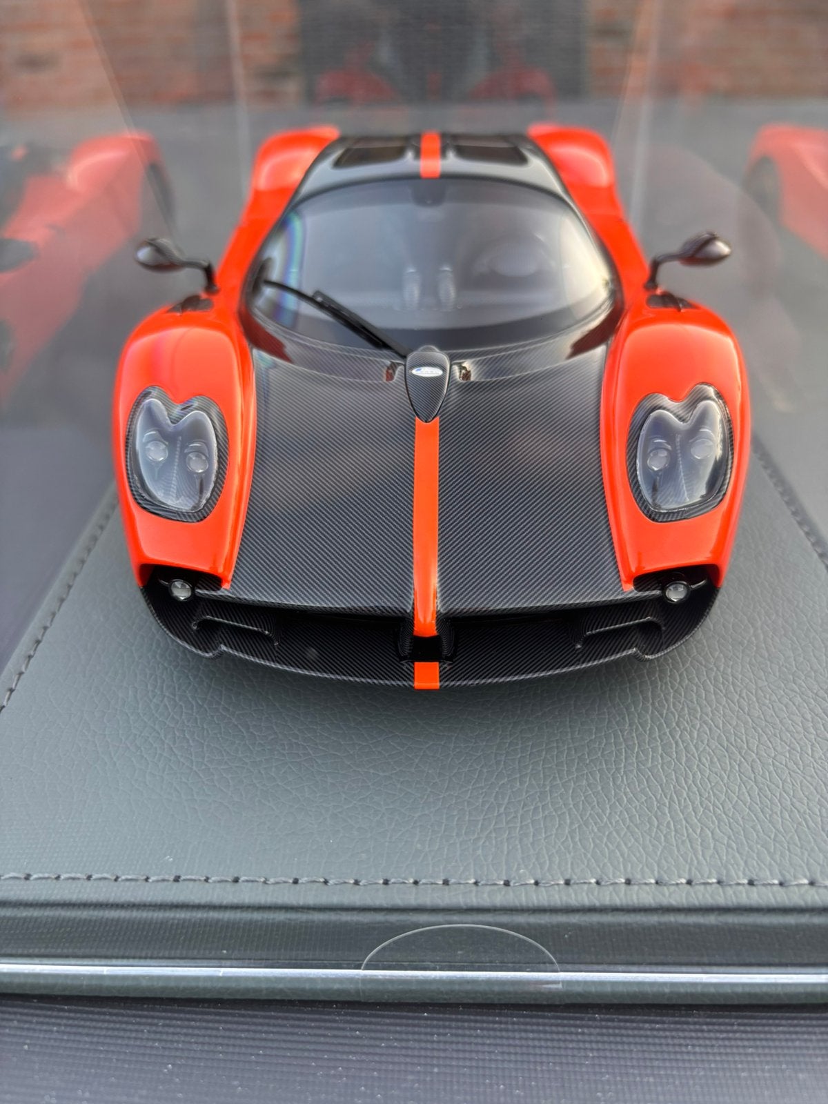 Pagani Utopia orange-carbon BBR 1:18 NIEUW ! C4F, Overige merken, Bbr, ., Nieuw