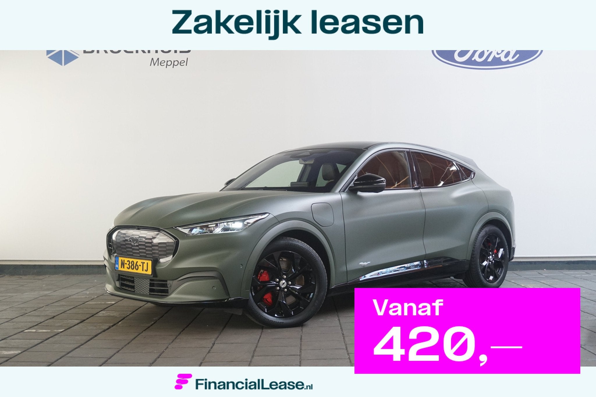 Ford Mustang Mach-E AWD 75 kWh, Gebruikt, 750 kg, 40 min, Origineel Nederlands