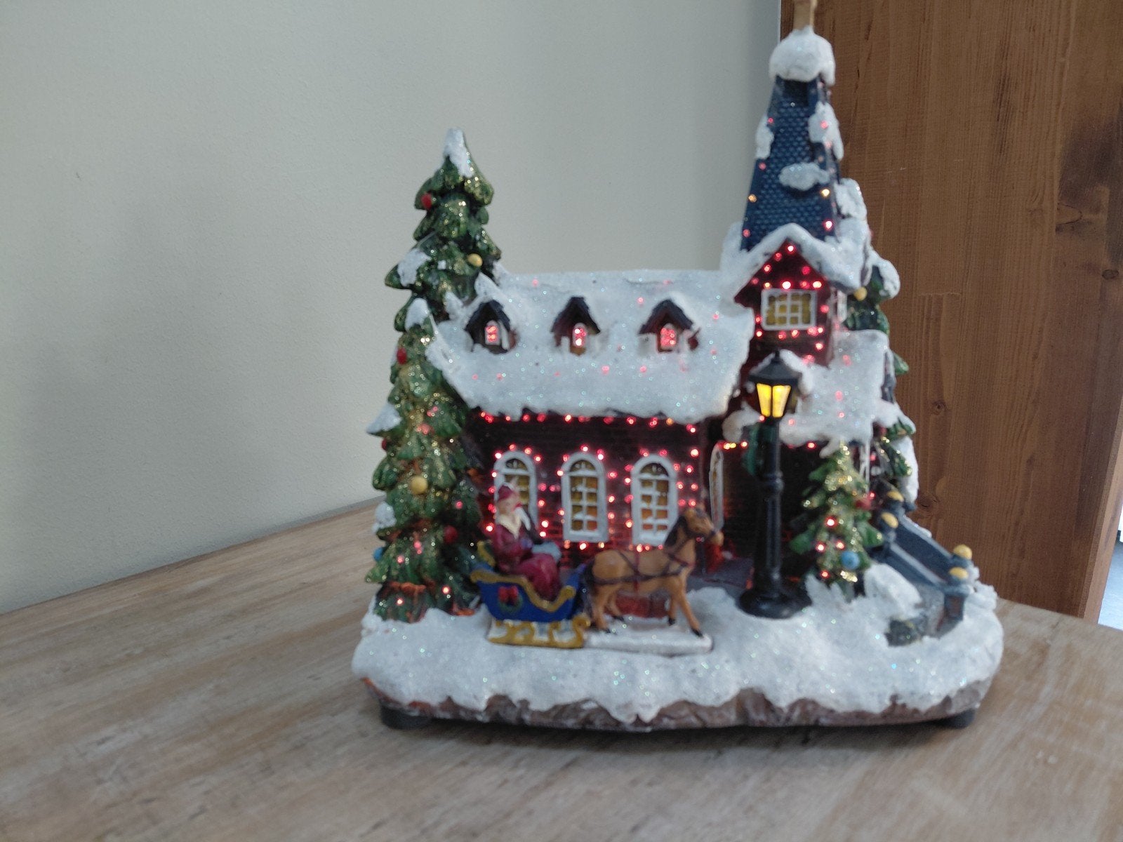 Kerkje, Kerst, kerk met lichtjes, Ophalen of Verzenden