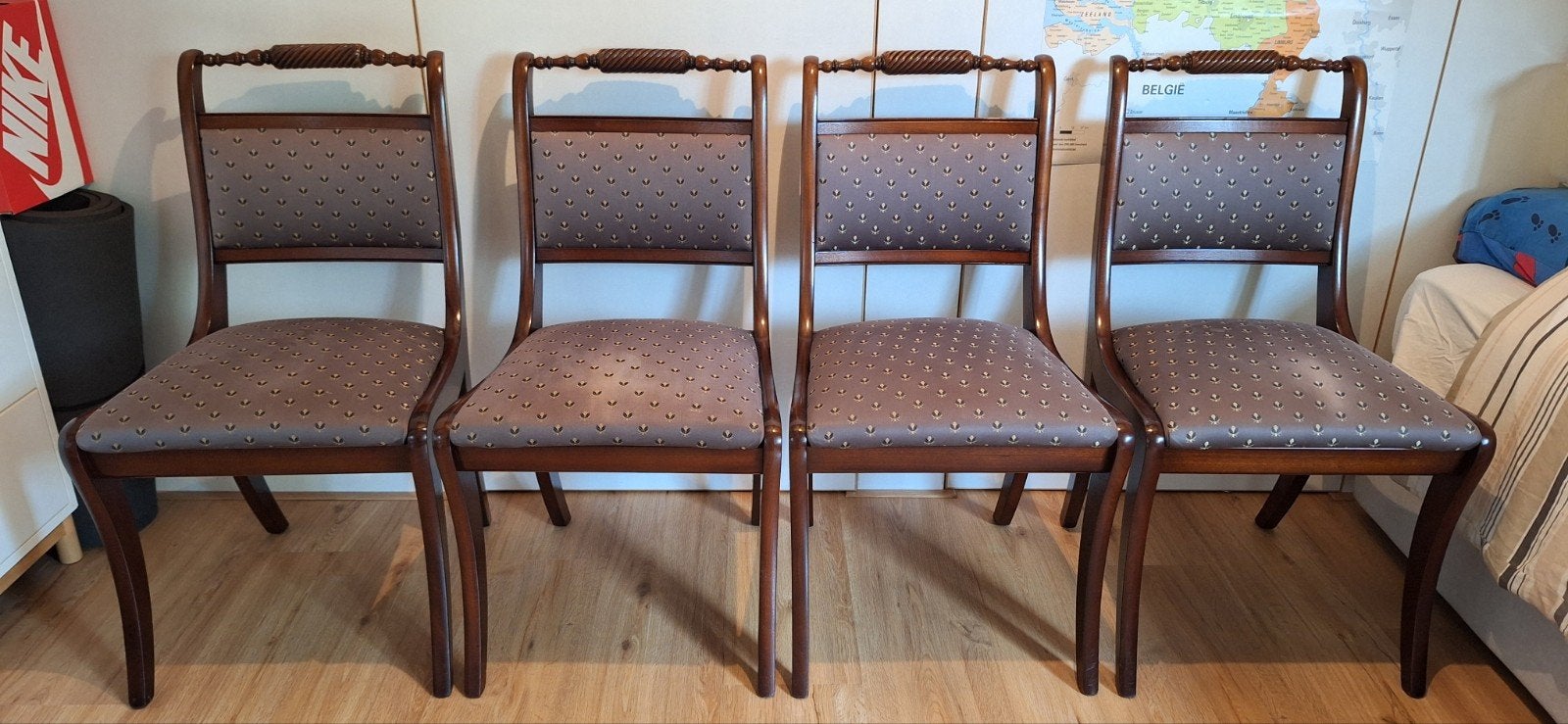 4 Heldense Exclusive eetkamerstoelen - Mahonie, Ophalen