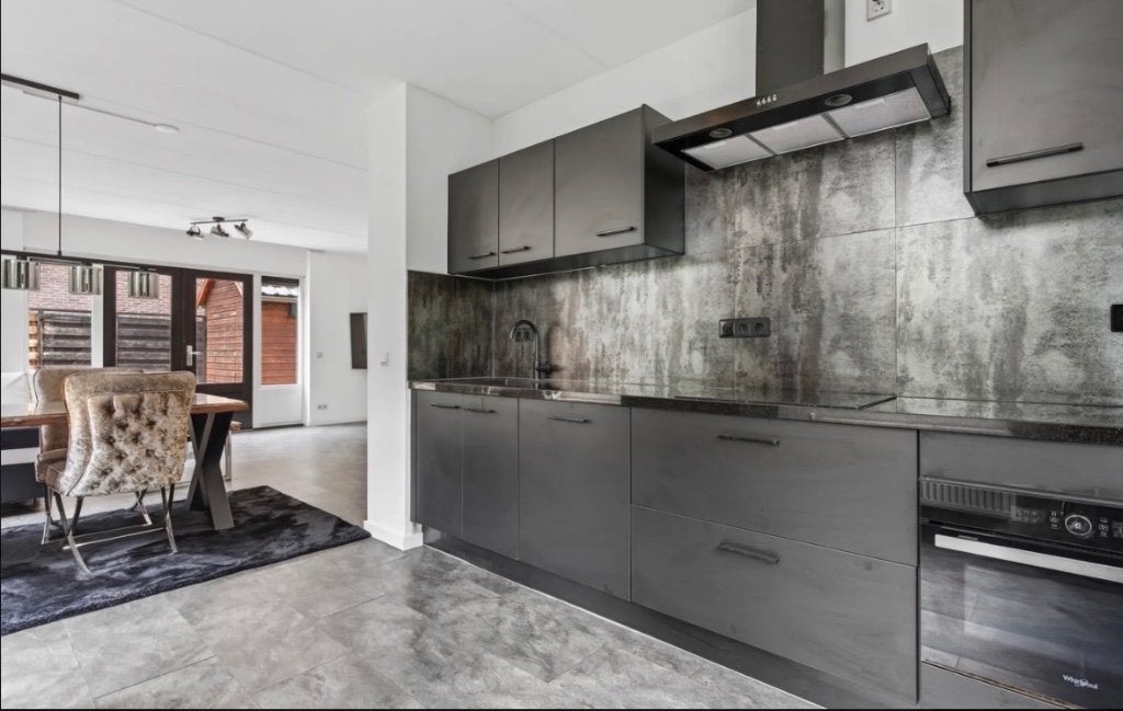 Complete keuken te koop, moderne keuken incl. apparatuur, Ophalen, Gebruikt, Overige materialen, Zwart
