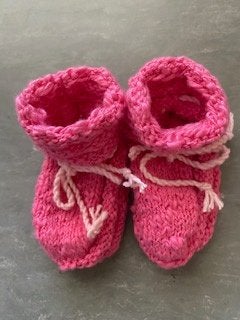 nieuw gebreide babyslofjes, baby slofjes katoen handgebreid, Kinderen en Baby's, Ophalen of Verzenden, Nieuw, Meisje, Slofjes