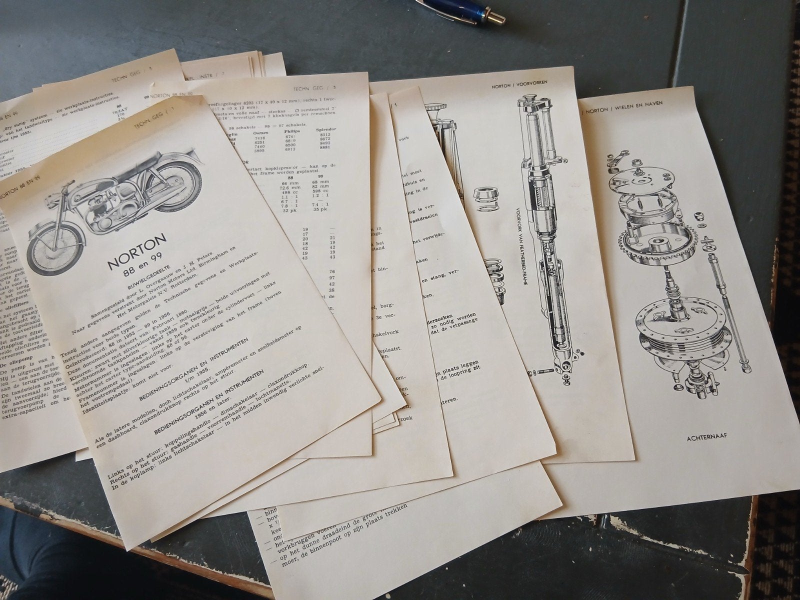 Norton 88  99, Motoren, Ophalen, Overige merken
