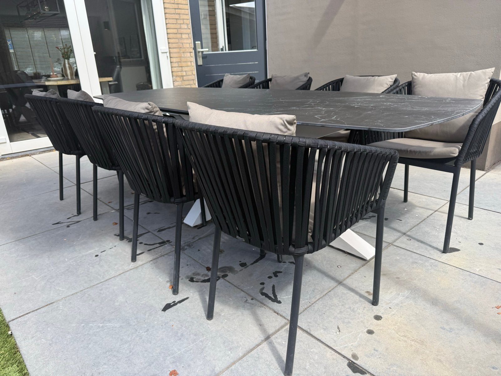 8 tuinstoelen van Vervoort, Tuin en Terras, Tuinstoelen, Ophalen, Gebruikt, Metaal