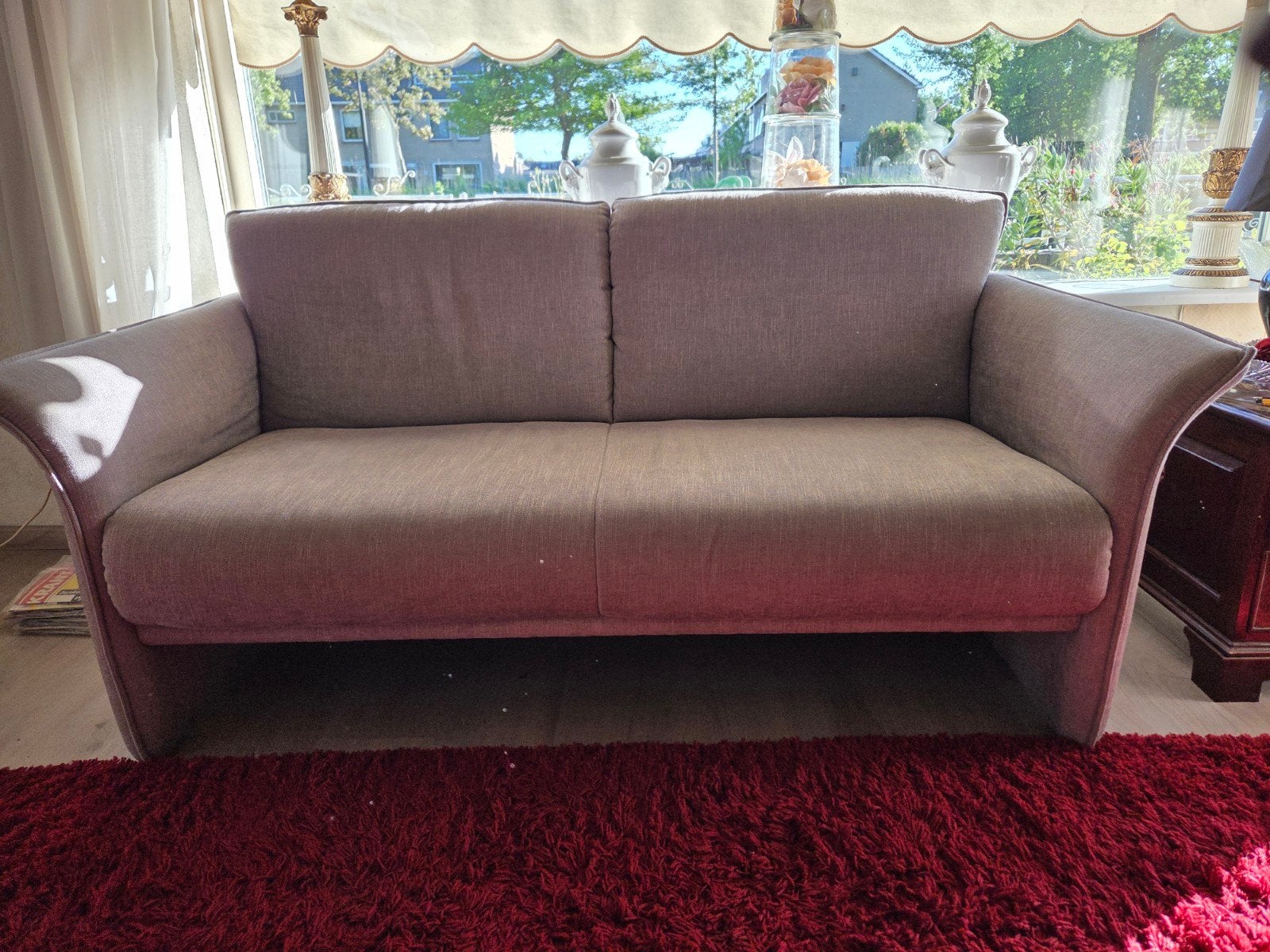 Grijze bank, Ophalen, Gebruikt, 150 tot 200 cm, Tweepersoons