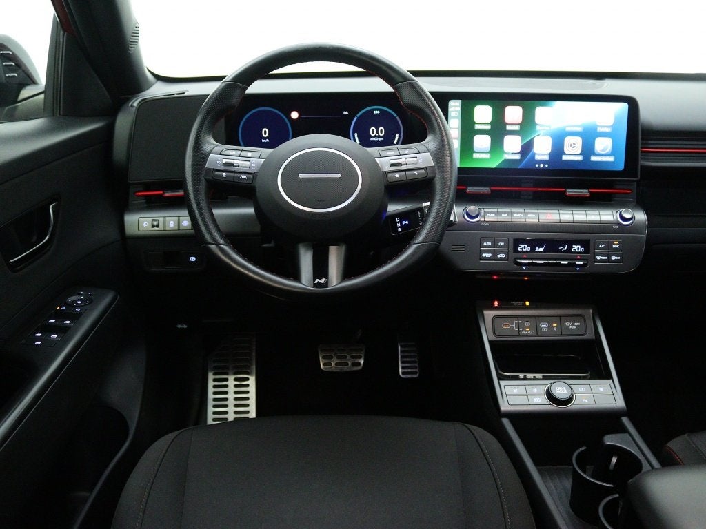 Hyundai KONA 1.6 GDI HEV N Line | Stoelverwarming | Navigati, Auto's, 12 maanden, Stof, Gebruikt, Zwart