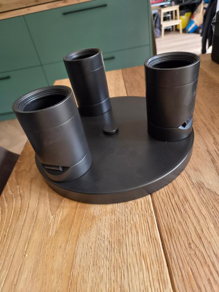 IKEA Hektar Plafondlamp/Spot met 3 lampen, donkergrijs, Huis en Inrichting, Lampen | Plafondlampen, Ophalen, Zo goed als nieuw