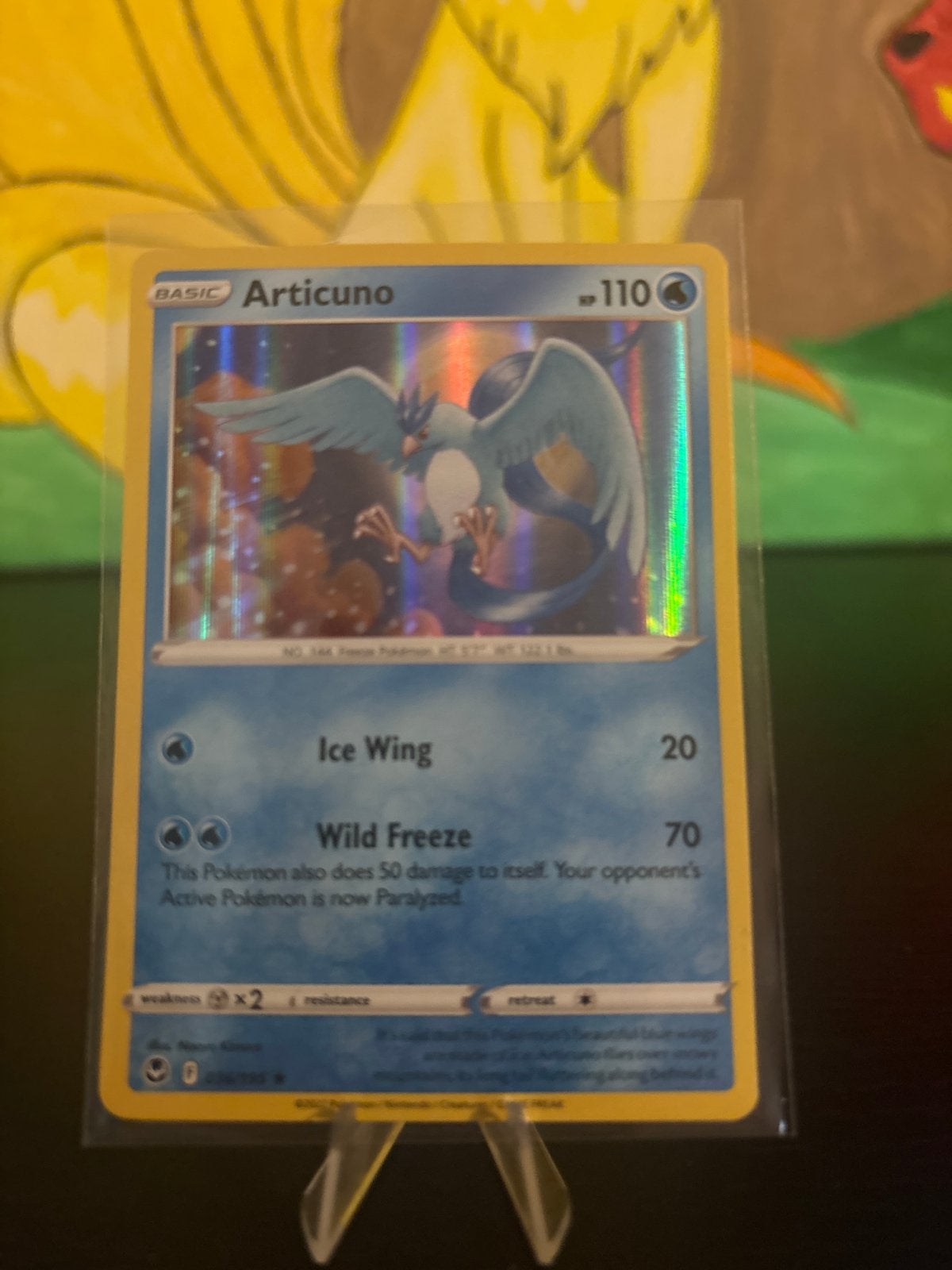 Silver Tempest - Articuno Pokémon kaart - Foil, Ophalen of Verzenden, Zo goed als nieuw, Losse kaart, Foil
