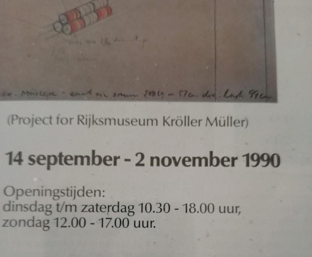 Christo affiche Otterlo Mastaba Kröller Müller project, Ophalen of Verzenden