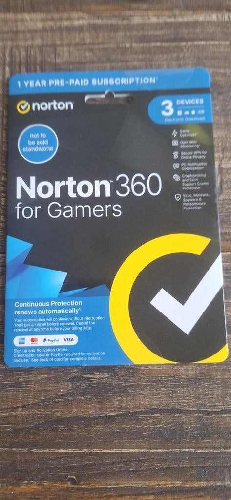 Norton 360 for gamers, Ophalen of Verzenden, Nieuw
