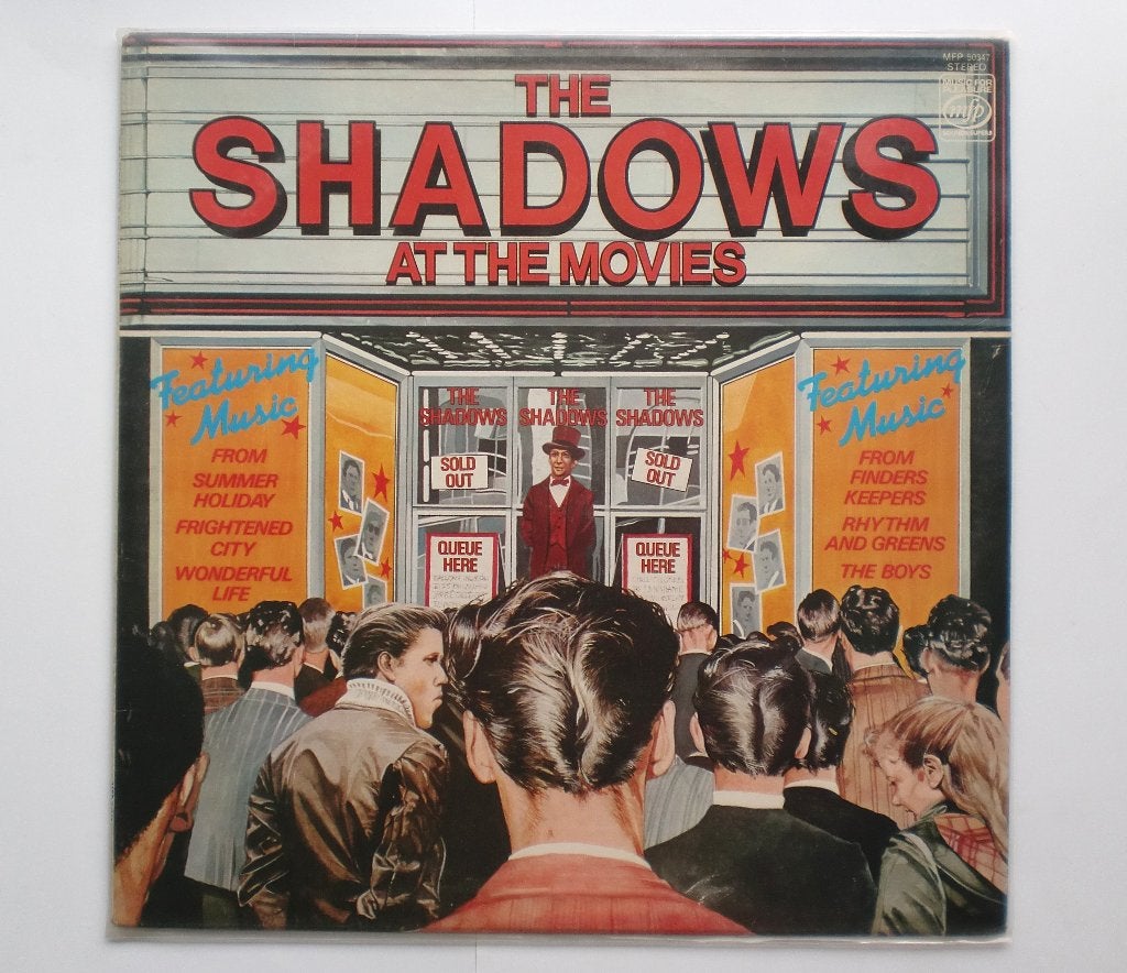 LP The Shadows - At the Movies (1978, UK) 12” vinyl, Fotohoes, Ophalen of Verzenden, Gebruikt, 12 inch