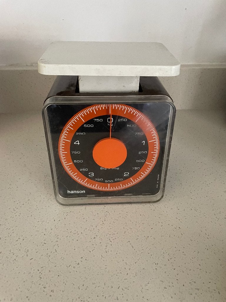 Vintage keukenweegschaal merk Hanson, Ophalen of Verzenden