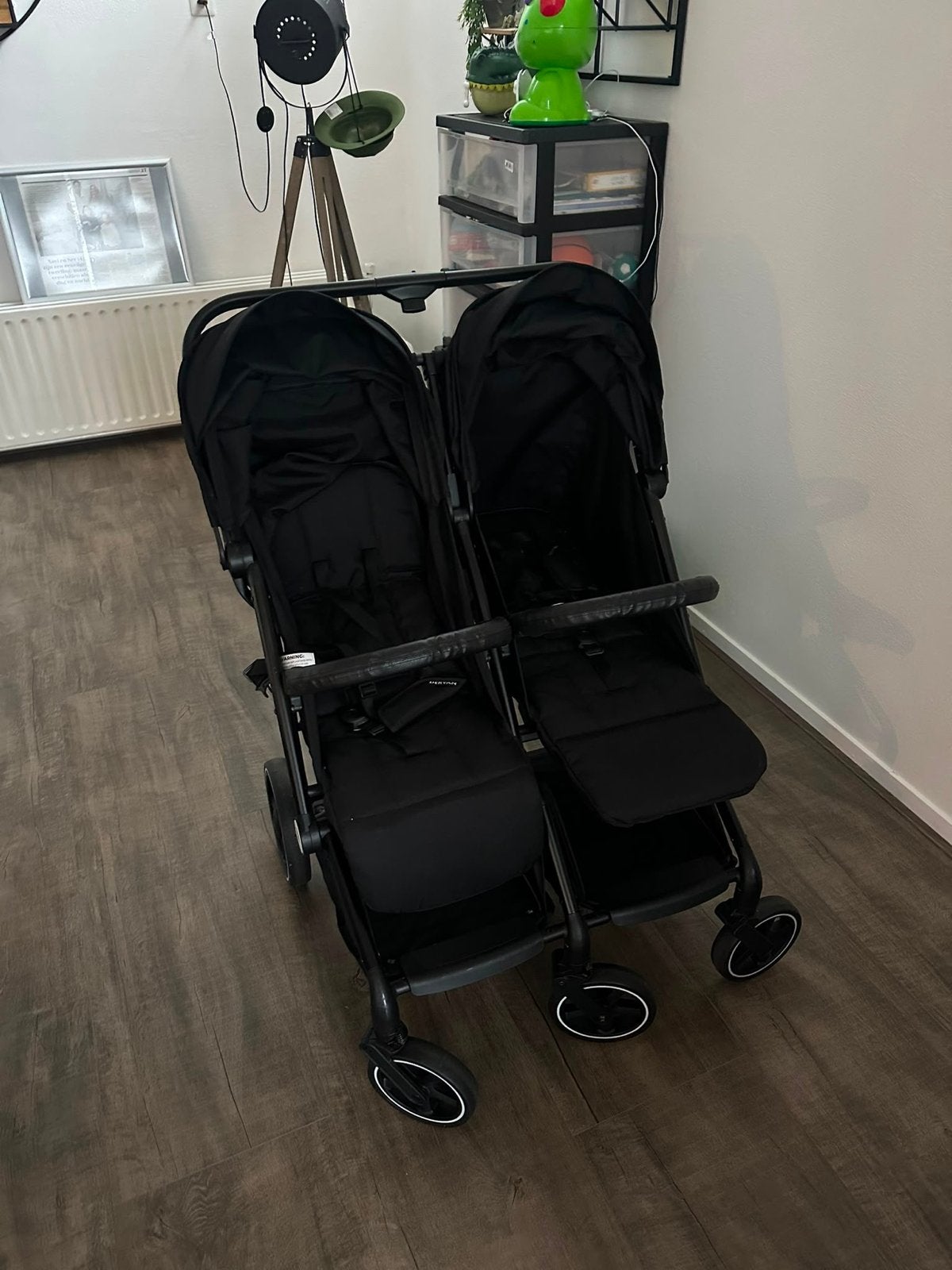 Deryan Tweeling Buggy - Zwart - Gloednieuw, Ophalen, Nieuw, Overige merken, Duomodel
