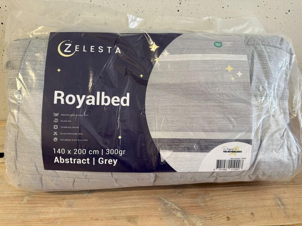 Zelesta Royalbed Wasbaar Dekbed 140x200cm Grijs - Ideaal voo, Ophalen of Verzenden, Nieuw